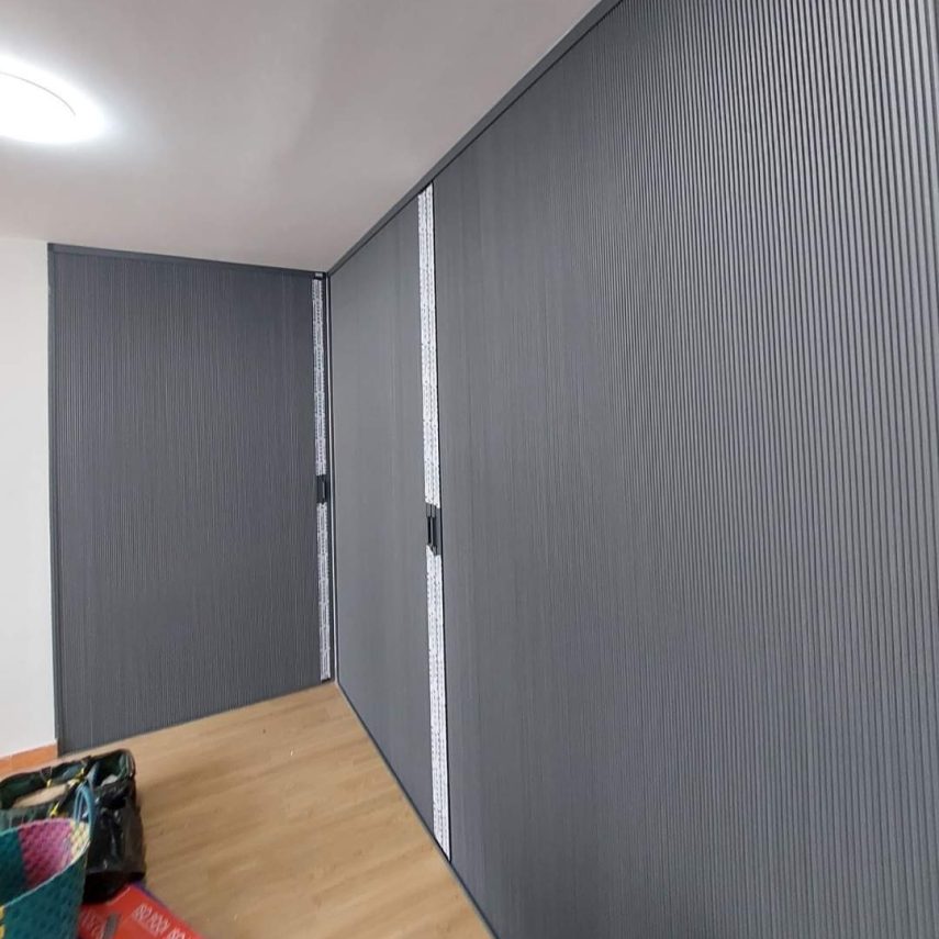 Vách ngăn phòng làm việc rèm tổ ong, vách ngăn phòng họp di động